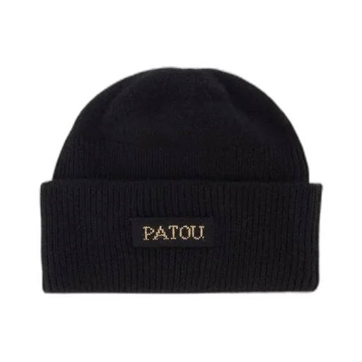 Patou Logo-Patch Turn-Up Brim Beanie