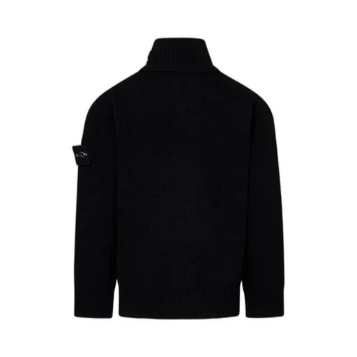 Stone Island Junior Compass-Badge High Neck Cardigan
