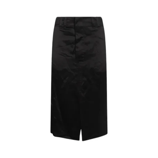 Saint Laurent Front Slit Midi Skirt