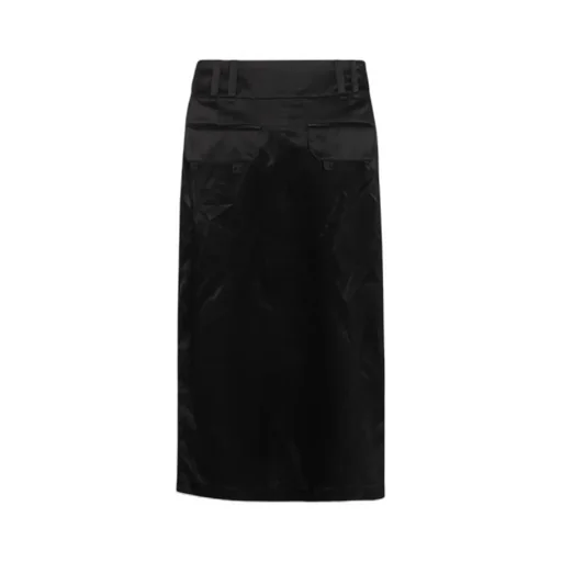 Saint Laurent Front Slit Midi Skirt
