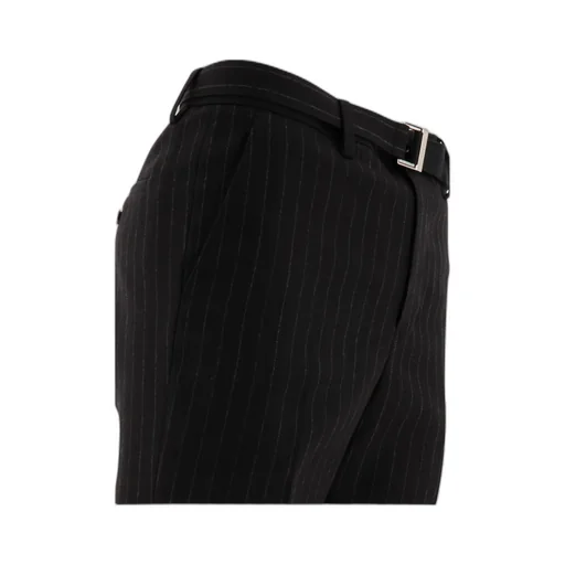 Sacai Belted Pinstriped Trousers