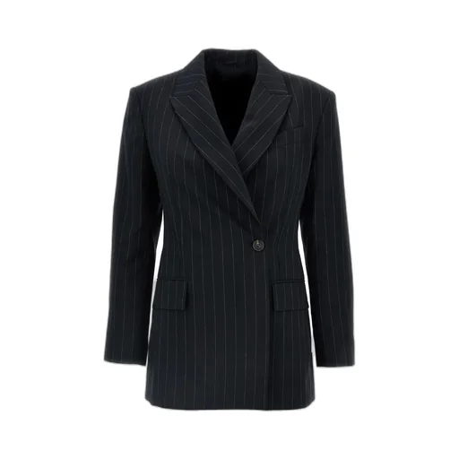 Brunello Cucinelli Pinstriped Double Breasted Blazer