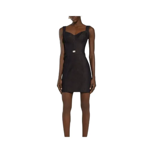 Logo-Plaque Bustier Dress