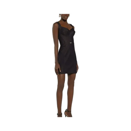 Logo-Plaque Bustier Dress