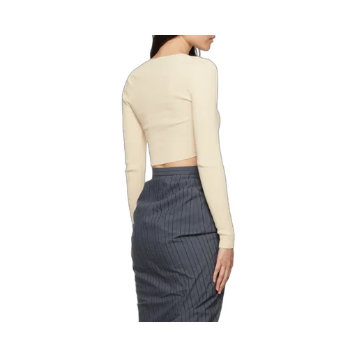Vivienne Westwood Bea Cropped V-Neck Jumper