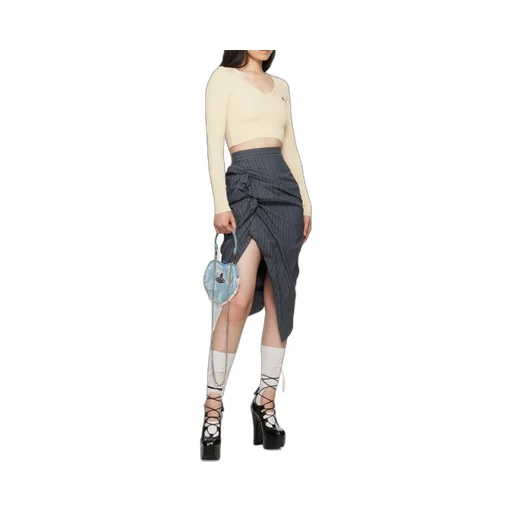 Vivienne Westwood Bea Cropped V-Neck Jumper