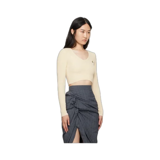 Vivienne Westwood Bea Cropped V-Neck Jumper