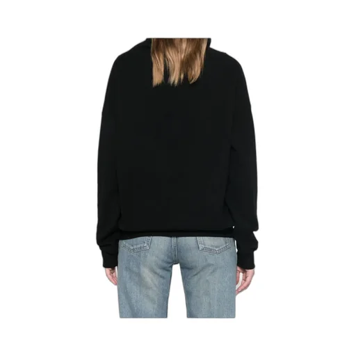 Saint Laurent V-Neck Drop Shoulder Hoodie