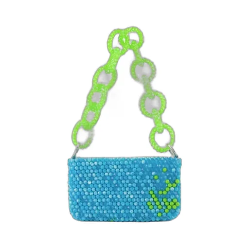 Germanier Bead-Embellished Zipped Shoulder Bag
