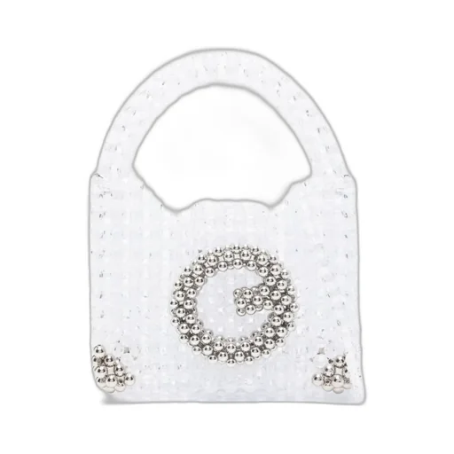 Germanier Beaded Pearl Clutch Bag
