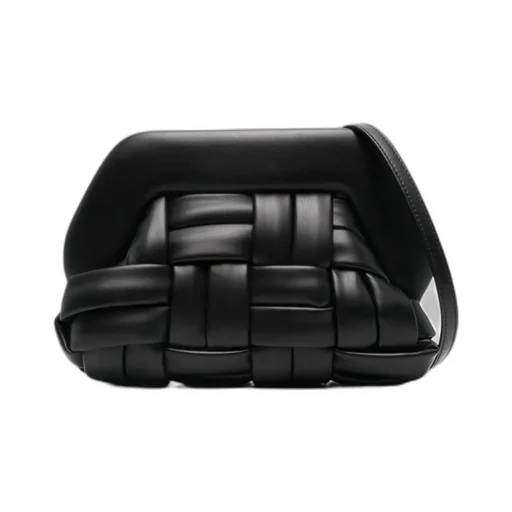 Themoirè Tia Basket Weaved Clutch Bag