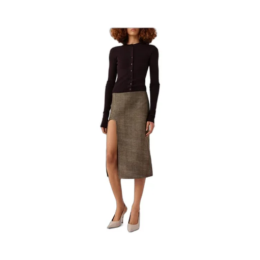 Stella Mccartney Side-Slit Tweed Skirt
