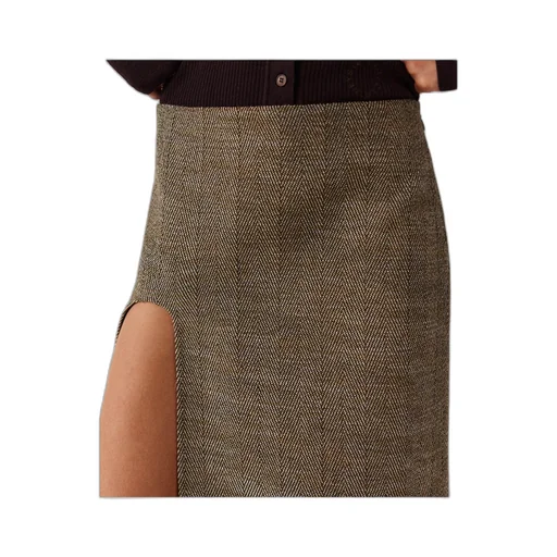 Stella Mccartney Side-Slit Tweed Skirt