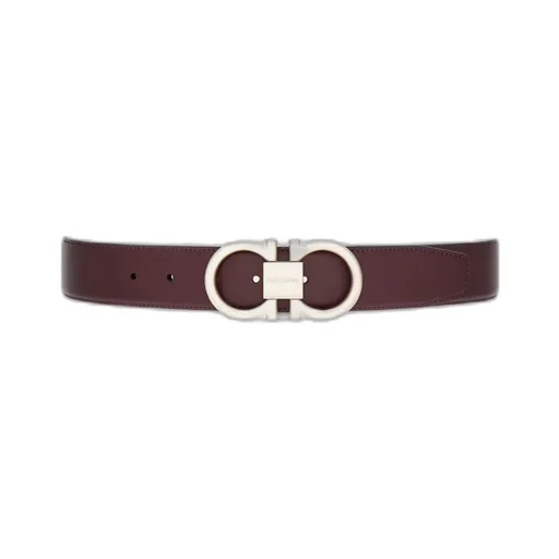 Double-Sided Logo Buckle Belt