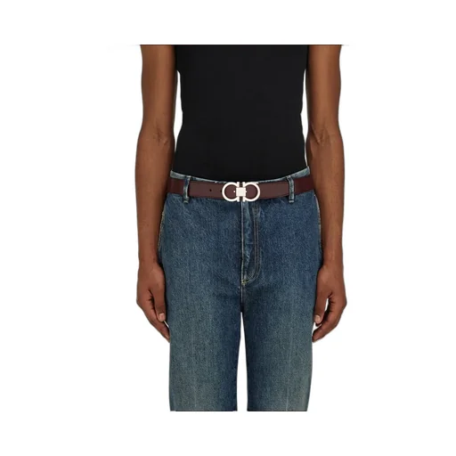 Double-Sided Logo Buckle Belt