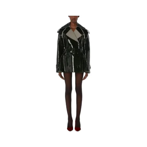 Jw Anderson Coated Denim Short Trench Jacket