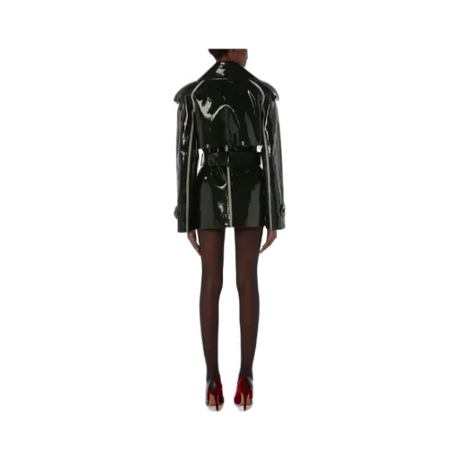 Jw Anderson Coated Denim Short Trench Jacket
