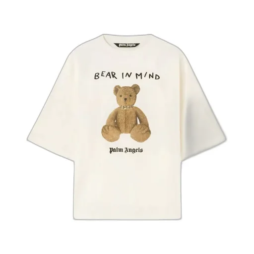 Palm Angels Bear In Mind Logo Printed T-Shirt