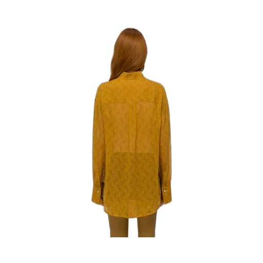 Salvatore Ferragamo Gancini Jacquard Semi-Sheer Shirt
