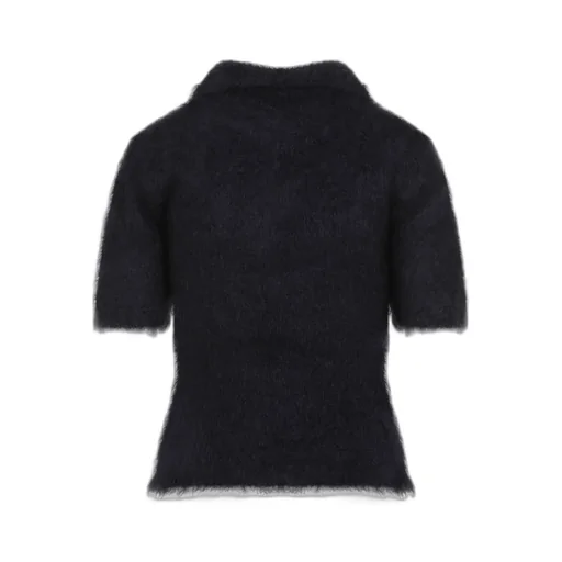 Marni Short Sleeved Brushed Knitted Polo Top