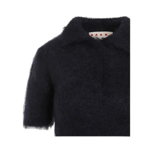 Marni Short Sleeved Brushed Knitted Polo Top