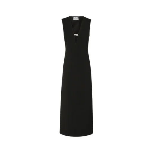 Faux-Pearl Embellished Maxi Dress
