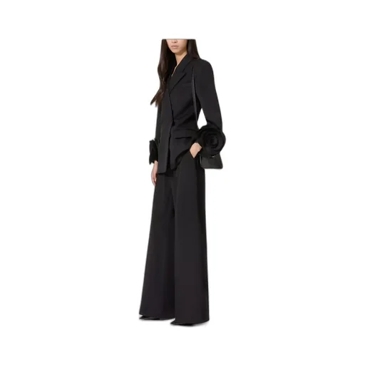 Valentino Pleat Detailed Wide Leg Pants