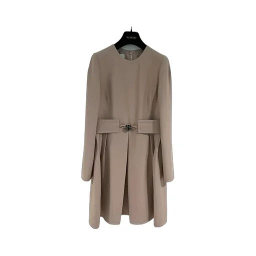 Round-Collar Long-Sleeved Dress