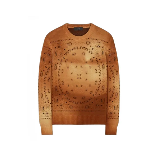 Paisley-Knit Wool Jumper