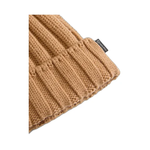 Woolrich Logo Patch Pompom Detailed Beanie