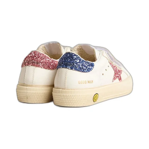 Golden Goose Kids May School Glitter Embellished Sneakers
