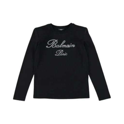Balmain Kids Embellished Crewneck Long-Sleeved T-Shirt
