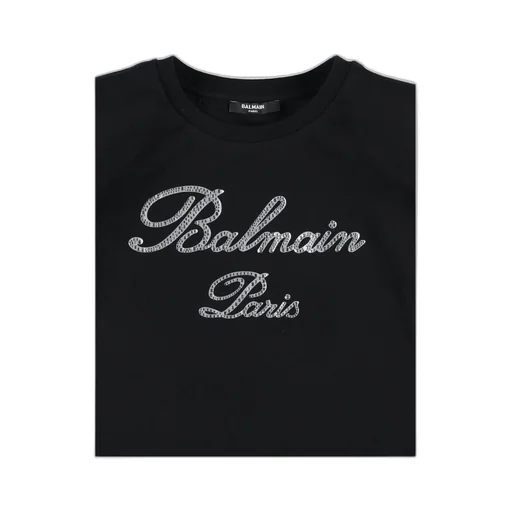 Balmain Kids Embellished Crewneck Long-Sleeved T-Shirt