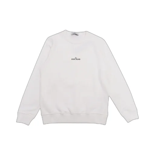 Stone Island Junior Logo Printed Jersey Sweatshirt