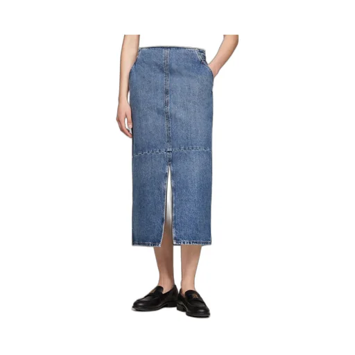 Logo Denim Skirt