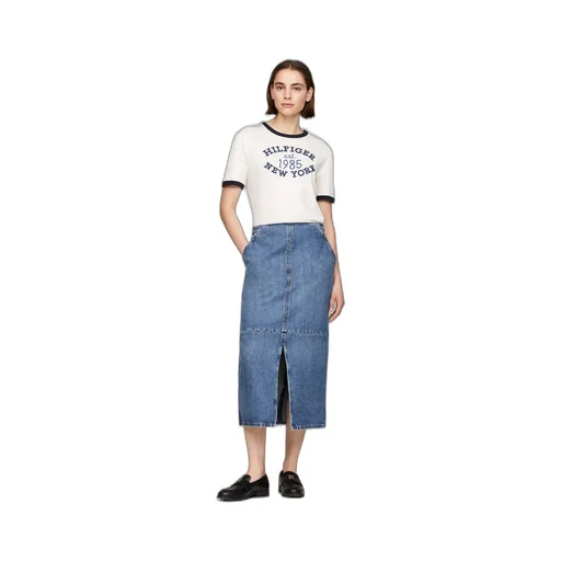 Logo Denim Skirt
