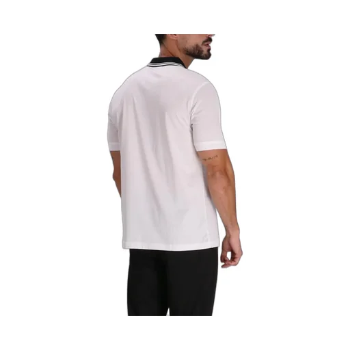 Contrasting-Collar Cotton Polo Shirt