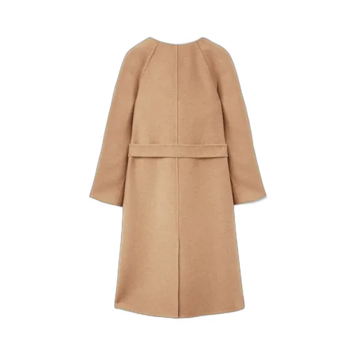 Long-Sleeved Cashmere Coat