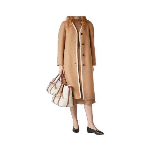 Long-Sleeved Cashmere Coat