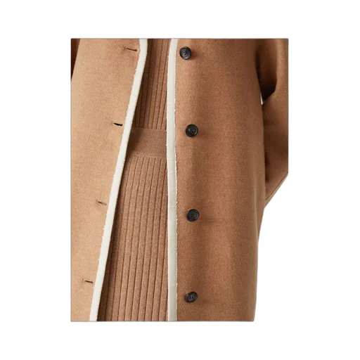 Long-Sleeved Cashmere Coat
