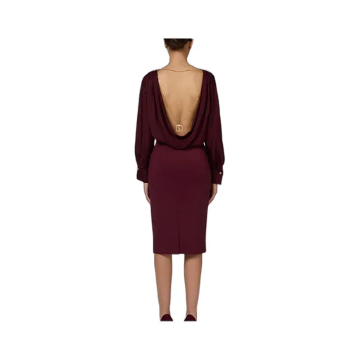 Elisabetta Franchi Jacquard Satin Bodysuit-Style Blouse