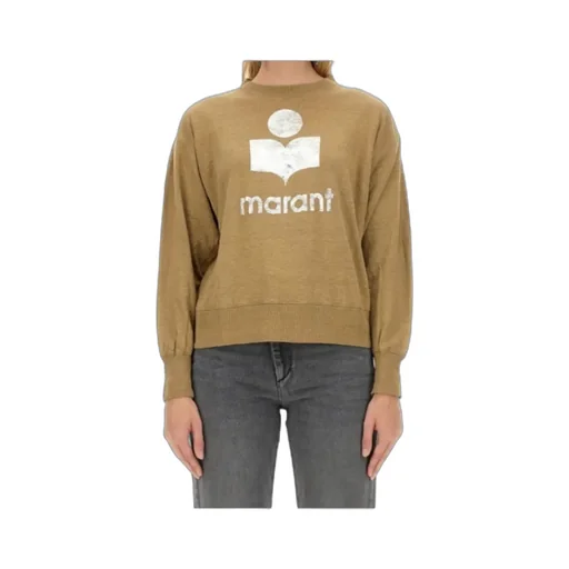 Isabel Marant ÉToile Logo Printed Long-Sleeved T-Shirt