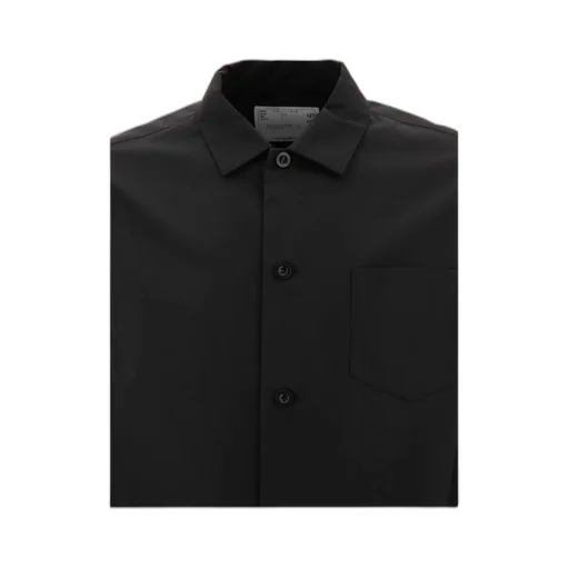 Pleated Button-Up Shirt