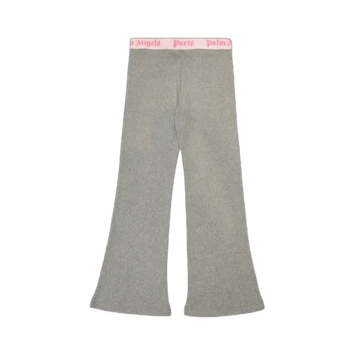 Palm Angels Kids Logo Waistband Flared Trousers