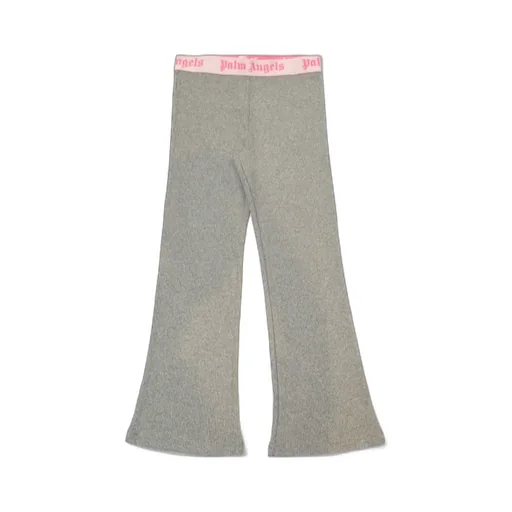 Palm Angels Kids Logo Waistband Flared Trousers
