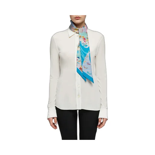 Salvatore Ferragamo Pattern-Printed Pointed Tip Bandeau Scarf