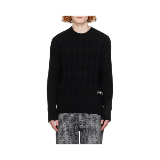 Balmain Diamond Pattern Knit Sweater