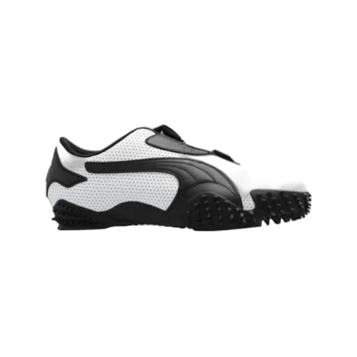 Mostro Perforated Leather - White / Black