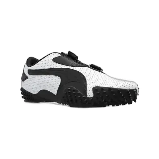 Mostro Perforated Leather - White / Black