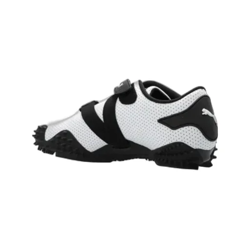 Mostro Perforated Leather - White / Black
